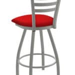 Jackie 25-Inch Counter Stool with Anodized Nickel Finish and Canter Red Seat 7 Jackie 25-Inch Counter Stool with Anodized Nickel Finish and Canter Red Seat