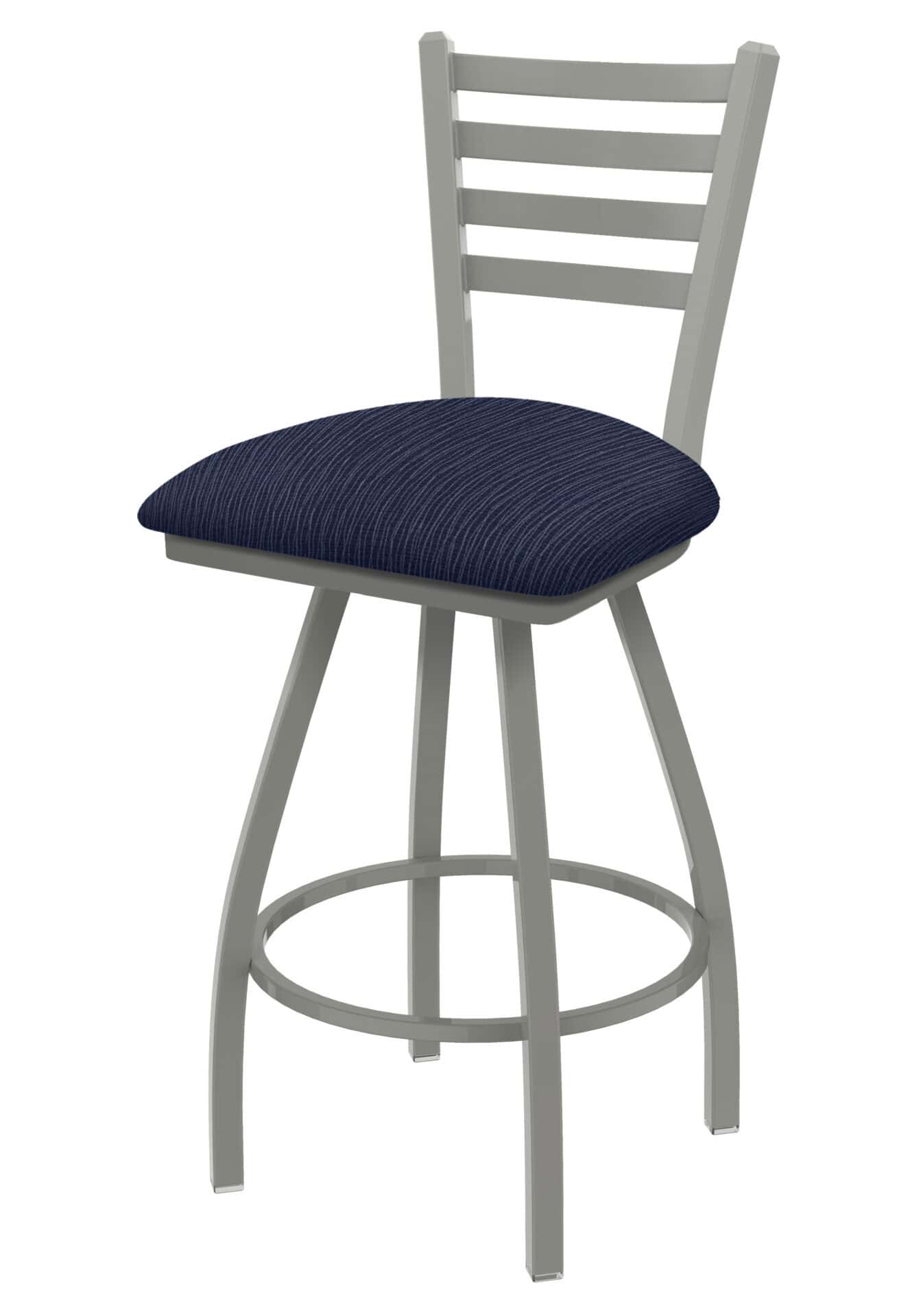 Jackie 36-Inch Extra-Tall Bar Stool with Anodized Nickel Finish and Graph Anchor Seat 1 Jackie 36-Inch Extra-Tall Bar Stool with Anodized Nickel Finish and Graph Anchor Seat