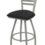 Jackie 36-Inch Extra-Tall Bar Stool with Anodized Nickel Finish and Graph Coal Seat