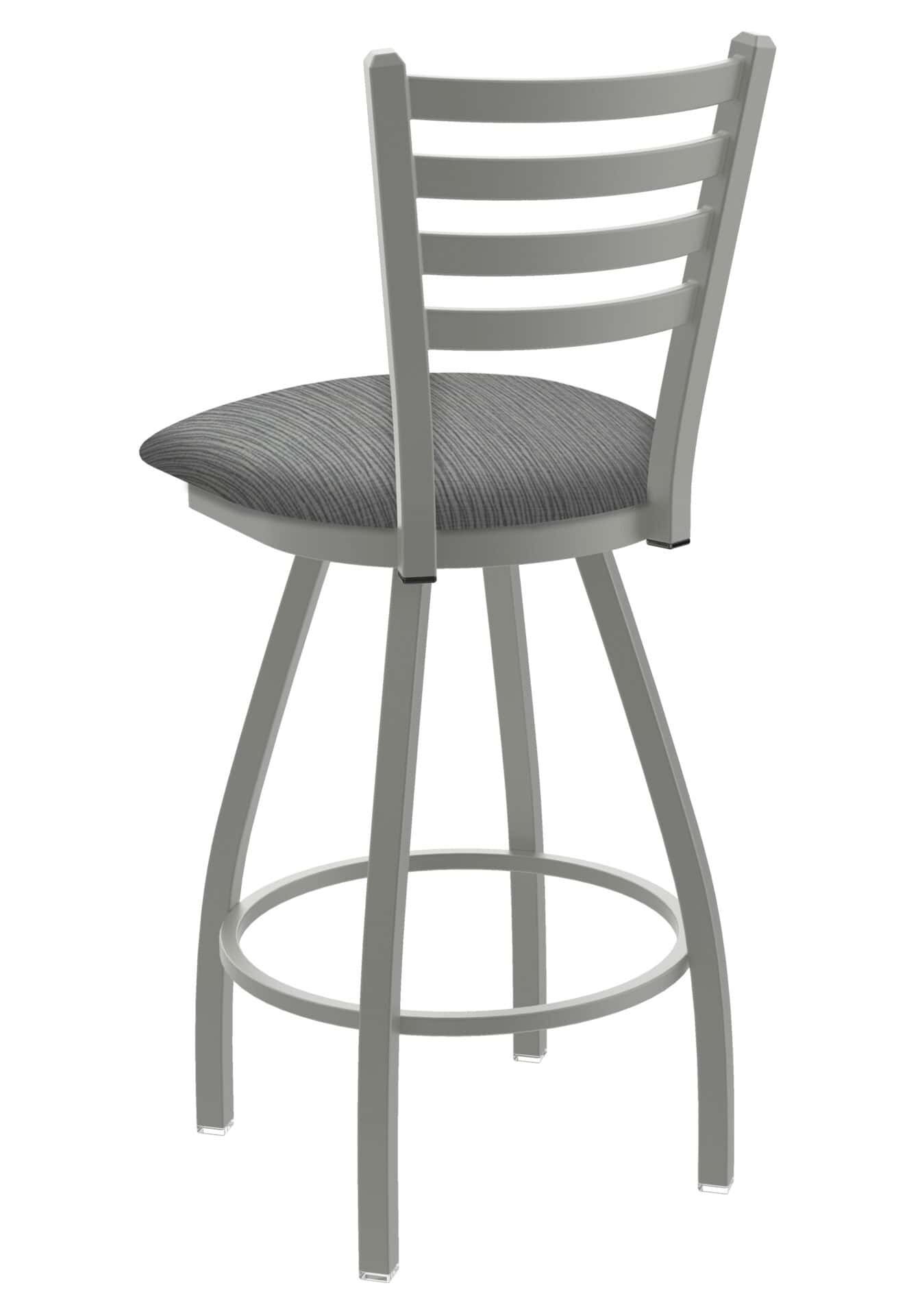 Jackie 36-Inch Extra-Tall Bar Stool with Anodized Nickel Finish and Graph Alpine Seat 2 Jackie 36-Inch Extra-Tall Bar Stool with Anodized Nickel Finish and Graph Alpine Seat - Image 2