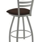 Jackie 30-Inch Bar Stool with Anodized Nickel Finish and Rein Coffee Seat 7 Jackie 30-Inch Bar Stool with Anodized Nickel Finish and Rein Coffee Seat