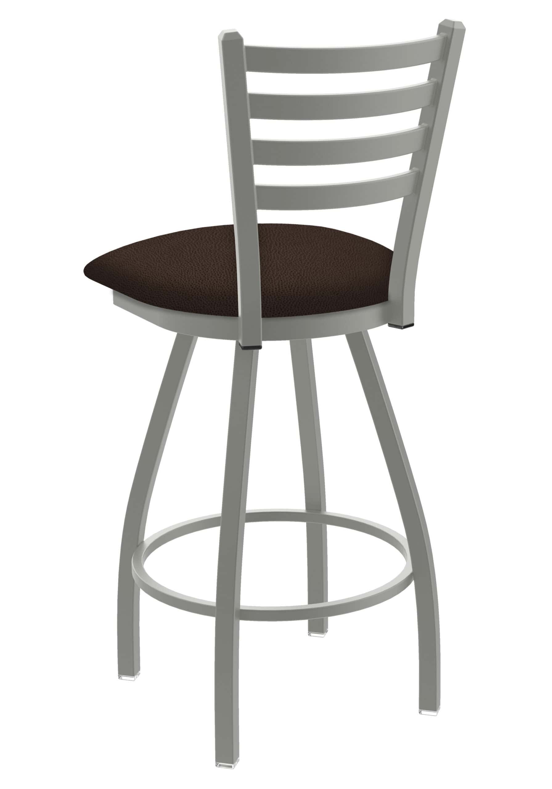Jackie 30-Inch Bar Stool with Anodized Nickel Finish and Rein Coffee Seat 7 Jackie 30-Inch Bar Stool with Anodized Nickel Finish and Rein Coffee Seat
