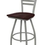 Jackie 36-Inch Extra-Tall Bar Stool with Anodized Nickel Finish and Dark Cherry Maple Seat