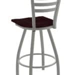 Jackie 36-Inch Extra-Tall Bar Stool with Anodized Nickel Finish and Dark Cherry Oak Seat
