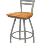 Jackie 36-Inch Extra-Tall Bar Stool with Anodized Nickel Finish and Medium Maple Seat 6 Jackie 36-Inch Extra-Tall Bar Stool with Anodized Nickel Finish and Medium Maple Seat
