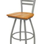 Jackie 36-Inch Extra-Tall Bar Stool with Anodized Nickel Finish and Medium Oak Seat 6 Jackie 36-Inch Extra-Tall Bar Stool with Anodized Nickel Finish and Medium Oak Seat