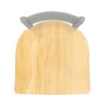 Jackie 36-Inch Extra-Tall Bar Stool with Anodized Nickel Finish and Natural Oak Seat