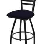 Jackie 36-Inch Extra-Tall Bar Stool with Black Wrinkle Finish and Canter Twilight Seat