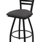 Jackie 36-Inch Extra-Tall Bar Stool with Black Wrinkle Finish and Canter Storm Seat