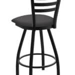 Jackie 36-Inch Extra-Tall Bar Stool with Black Wrinkle Finish and Canter Storm Seat