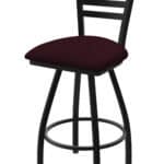 Jackie 36-Inch Extra-Tall Bar Stool with Black Wrinkle Finish and Canter Bordeaux Seat 6 Jackie 36-Inch Extra-Tall Bar Stool with Black Wrinkle Finish and Canter Bordeaux Seat