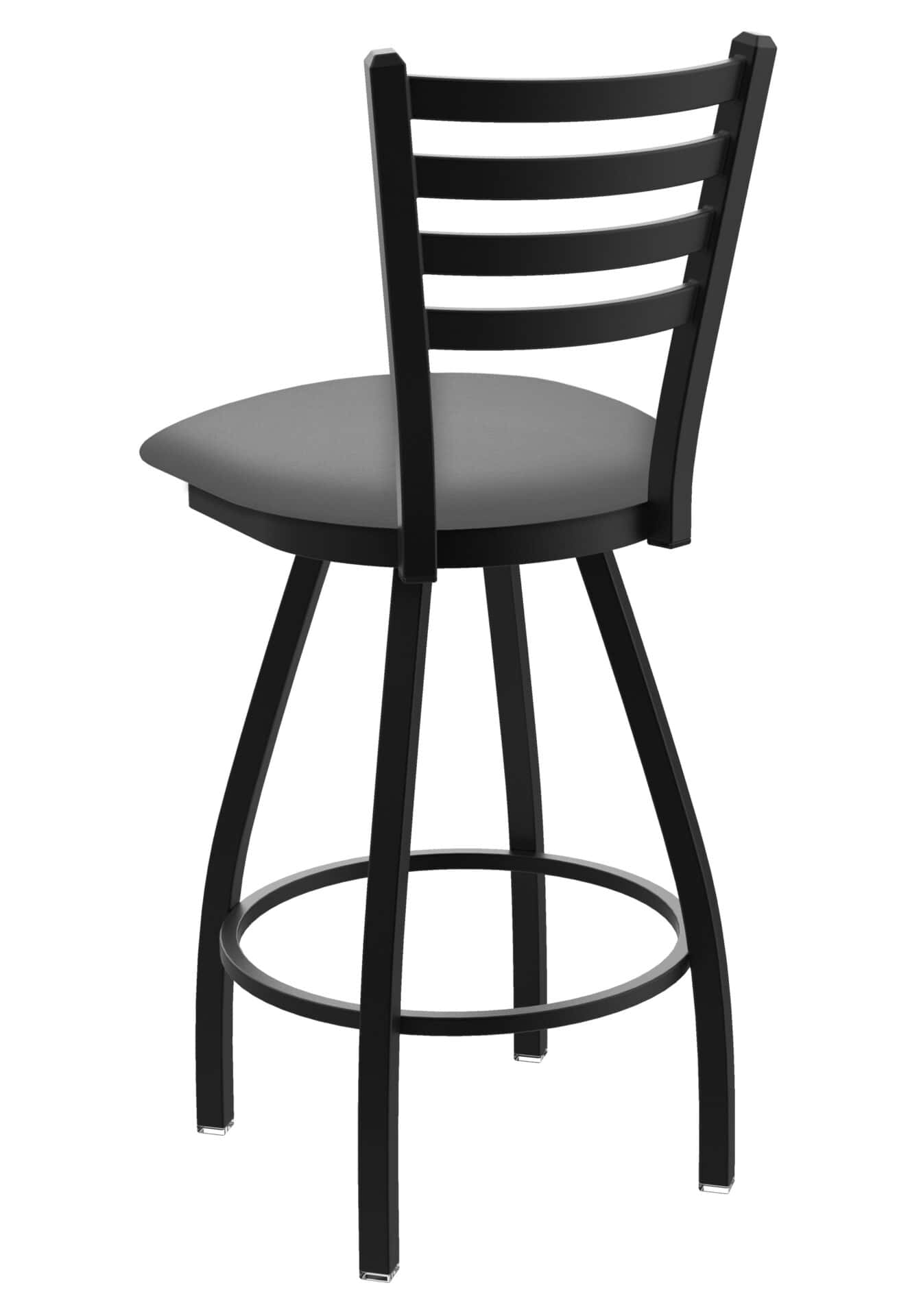 Jackie 36-Inch Extra-Tall Bar Stool with Black Wrinkle Finish and Canter Folkstone Grey Seat 2 Jackie 36-Inch Extra-Tall Bar Stool with Black Wrinkle Finish and Canter Folkstone Grey Seat - Image 2