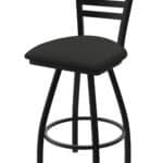 Jackie 36-Inch Extra-Tall Bar Stool with Black Wrinkle Finish and Canter Iron Seat