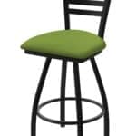 Jackie 36-Inch Extra-Tall Bar Stool with Black Wrinkle Finish and Canter Kiwi Green Seat