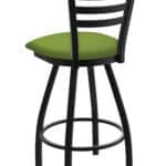 Jackie 36-Inch Extra-Tall Bar Stool with Black Wrinkle Finish and Canter Kiwi Green Seat