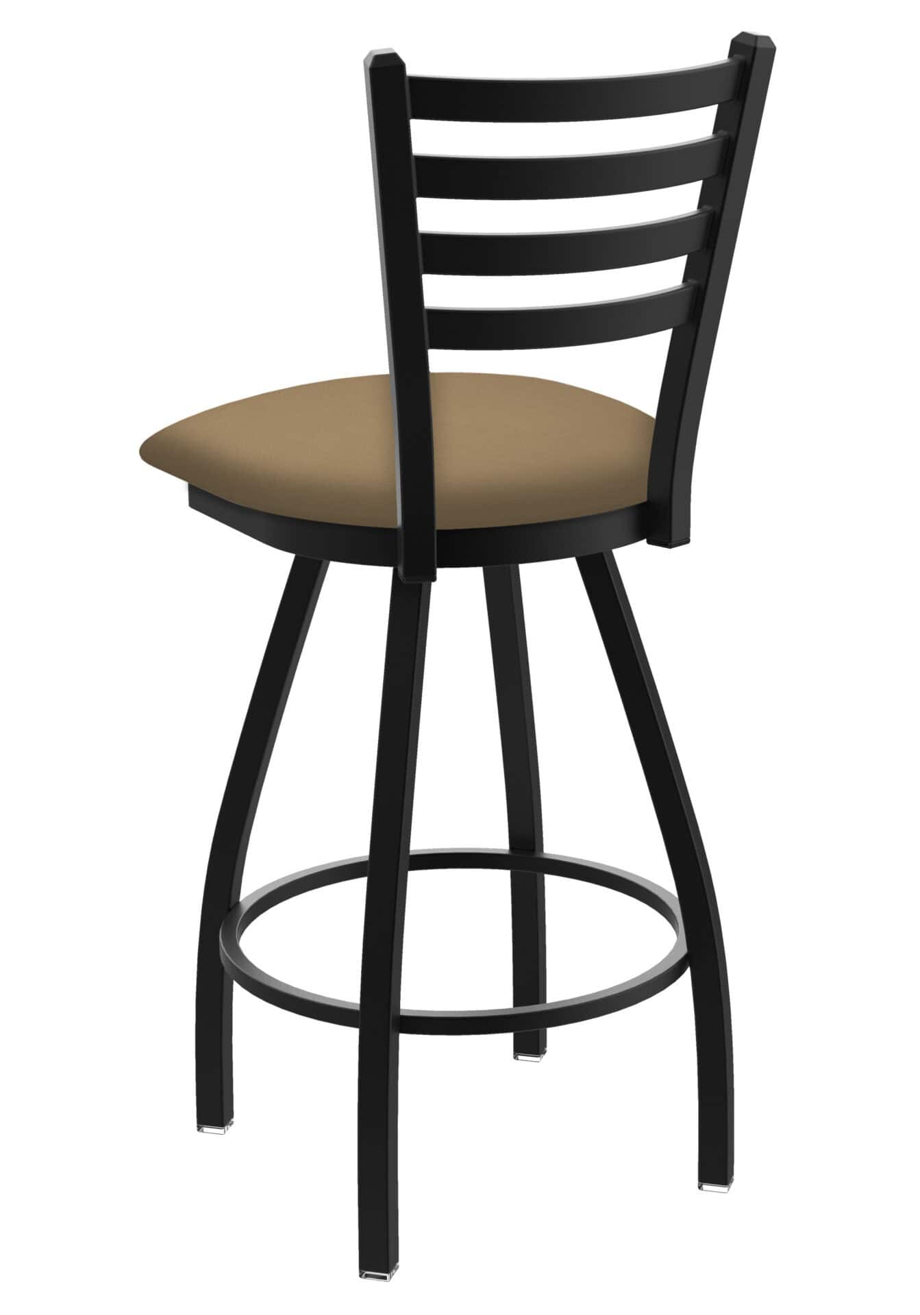 Jackie 36-Inch Extra-Tall Bar Stool with Black Wrinkle Finish and Canter Sand Seat 2 Jackie 36-Inch Extra-Tall Bar Stool with Black Wrinkle Finish and Canter Sand Seat - Image 2