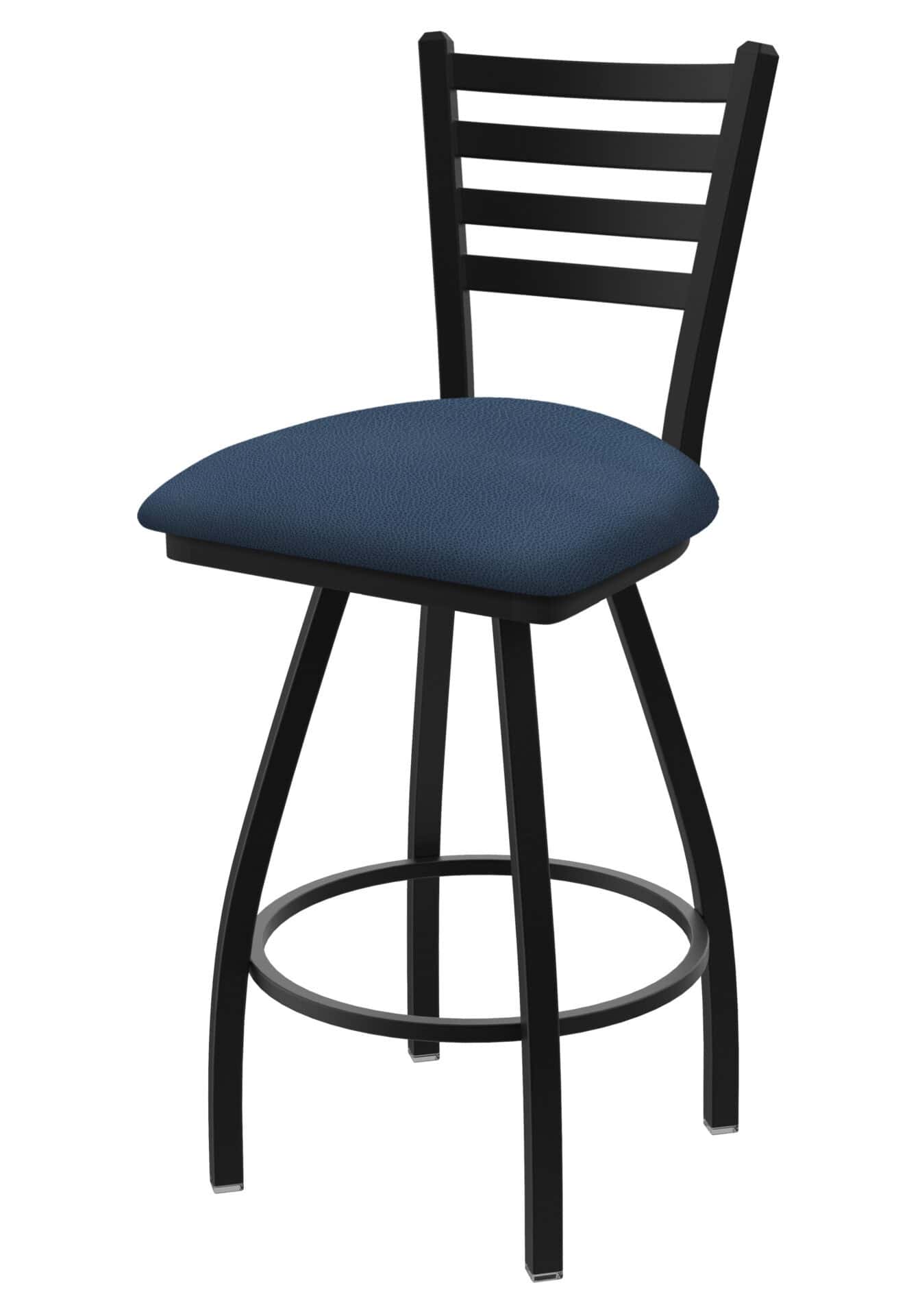 Jackie 36-Inch Extra-Tall Bar Stool with Black Wrinkle Finish and Rein Bay Seat 1 Jackie 36-Inch Extra-Tall Bar Stool with Black Wrinkle Finish and Rein Bay Seat