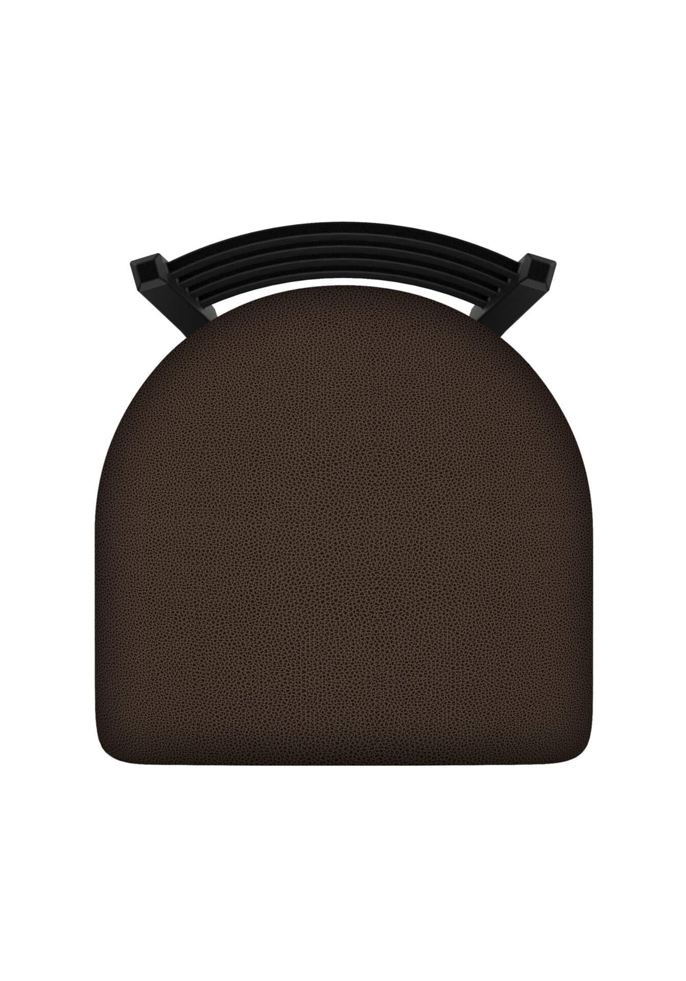 Jackie 36-Inch Extra-Tall Bar Stool with Black Wrinkle Finish and Rein Coffee Seat 3 Jackie 36-Inch Extra-Tall Bar Stool with Black Wrinkle Finish and Rein Coffee Seat - Image 3