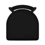 Jackie 36-Inch Extra-Tall Bar Stool with Black Wrinkle Finish and Black Vinyl Seat