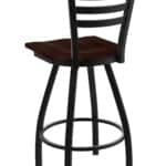 Jackie 36-Inch Extra-Tall Bar Stool with Black Wrinkle Finish and Dark Cherry Maple Seat