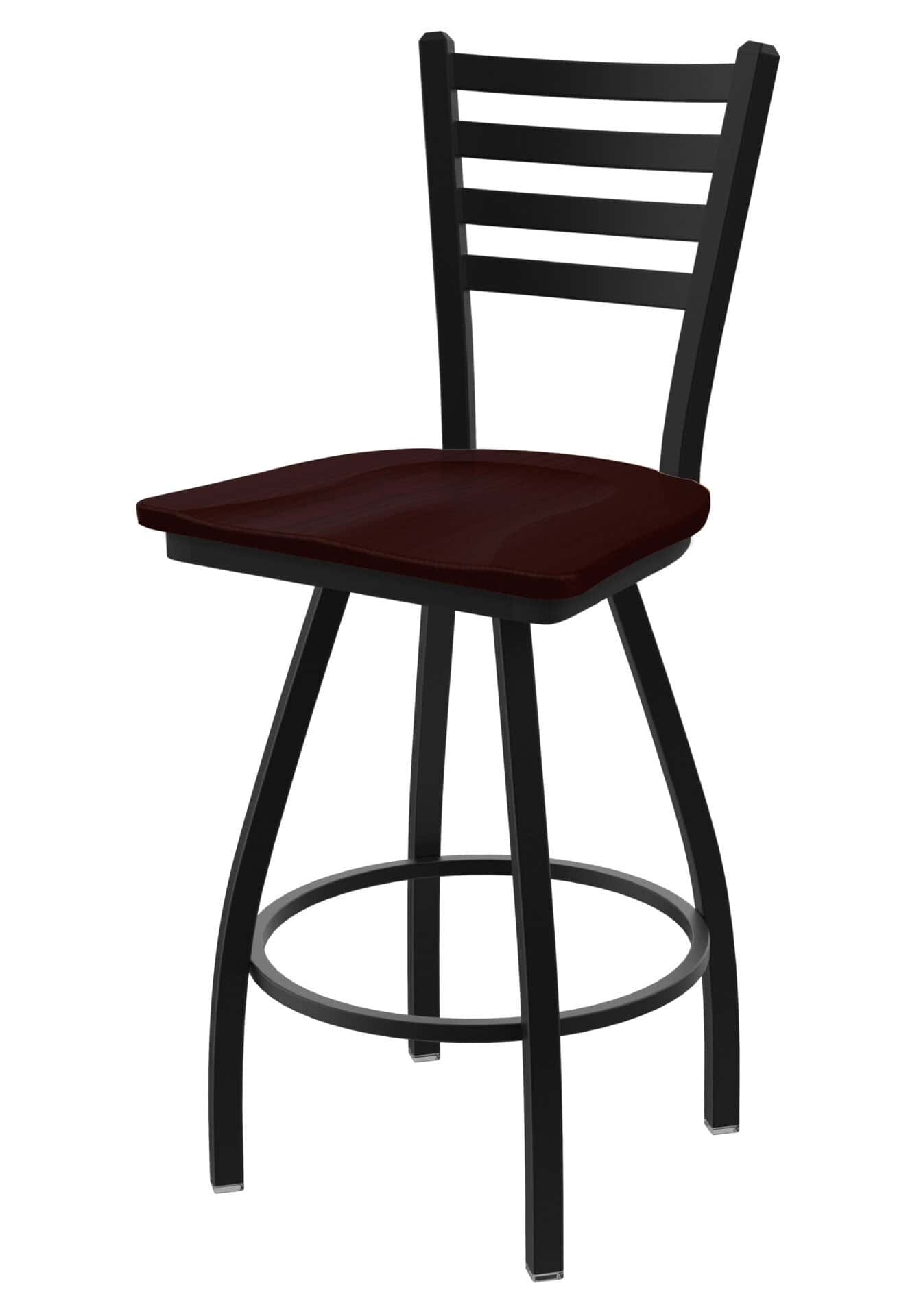 Jackie 36-Inch Extra-Tall Bar Stool with Black Wrinkle Finish and Dark Cherry Oak Seat 1 Jackie 36-Inch Extra-Tall Bar Stool with Black Wrinkle Finish and Dark Cherry Oak Seat