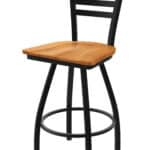 Jackie 36-Inch Extra-Tall Bar Stool with Black Wrinkle Finish and Medium Maple Seat 6 Jackie 36-Inch Extra-Tall Bar Stool with Black Wrinkle Finish and Medium Maple Seat