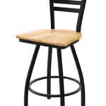 Jackie 30-Inch Bar Stool with Black Wrinkle Finish and Natural Maple Seat 6 Jackie 30-Inch Bar Stool with Black Wrinkle Finish and Natural Maple Seat