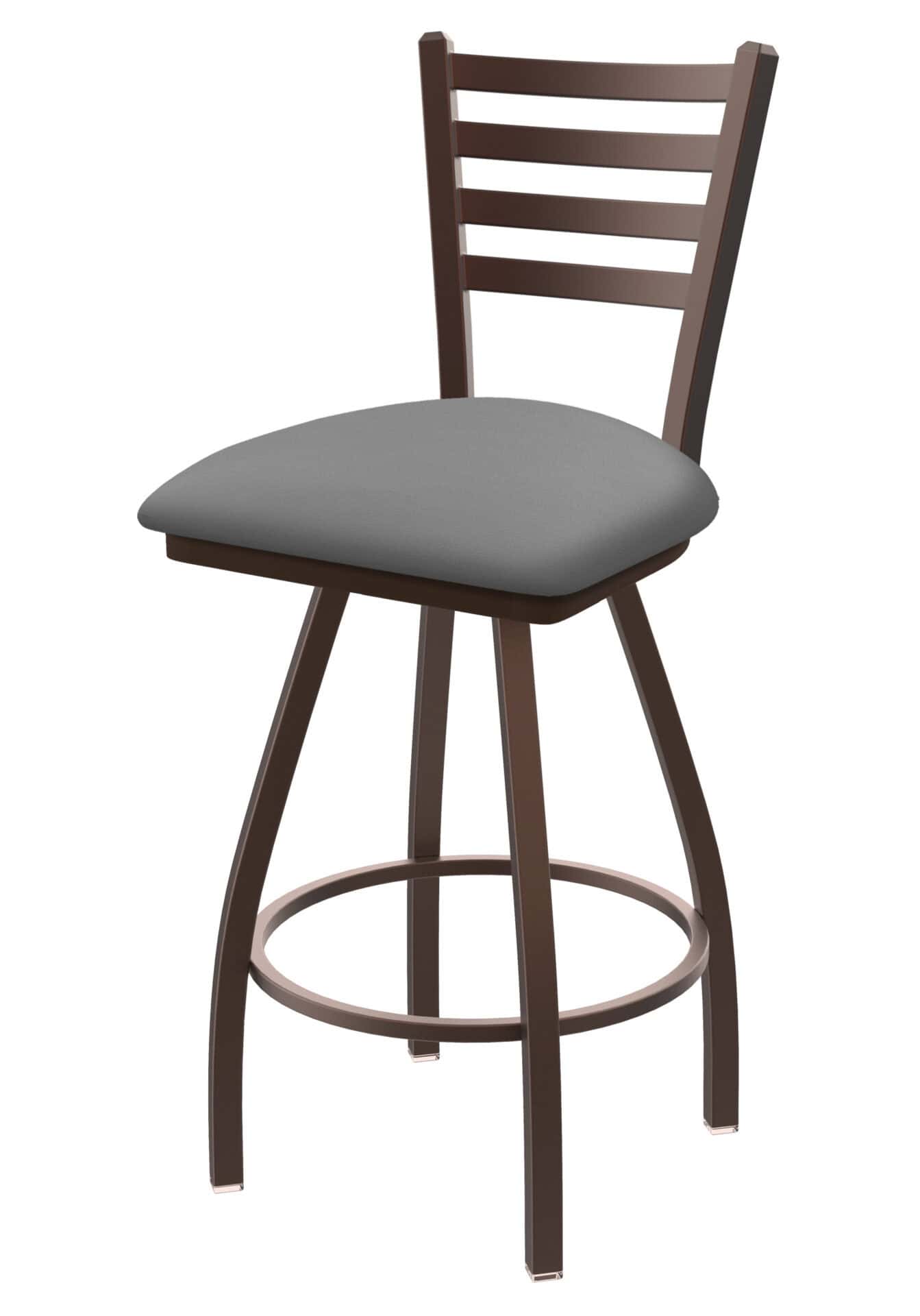 Jackie 36-Inch Extra-Tall Bar Stool with Bronze Finish and Canter Folkstone Grey Seat 1 Jackie 36-Inch Extra-Tall Bar Stool with Bronze Finish and Canter Folkstone Grey Seat