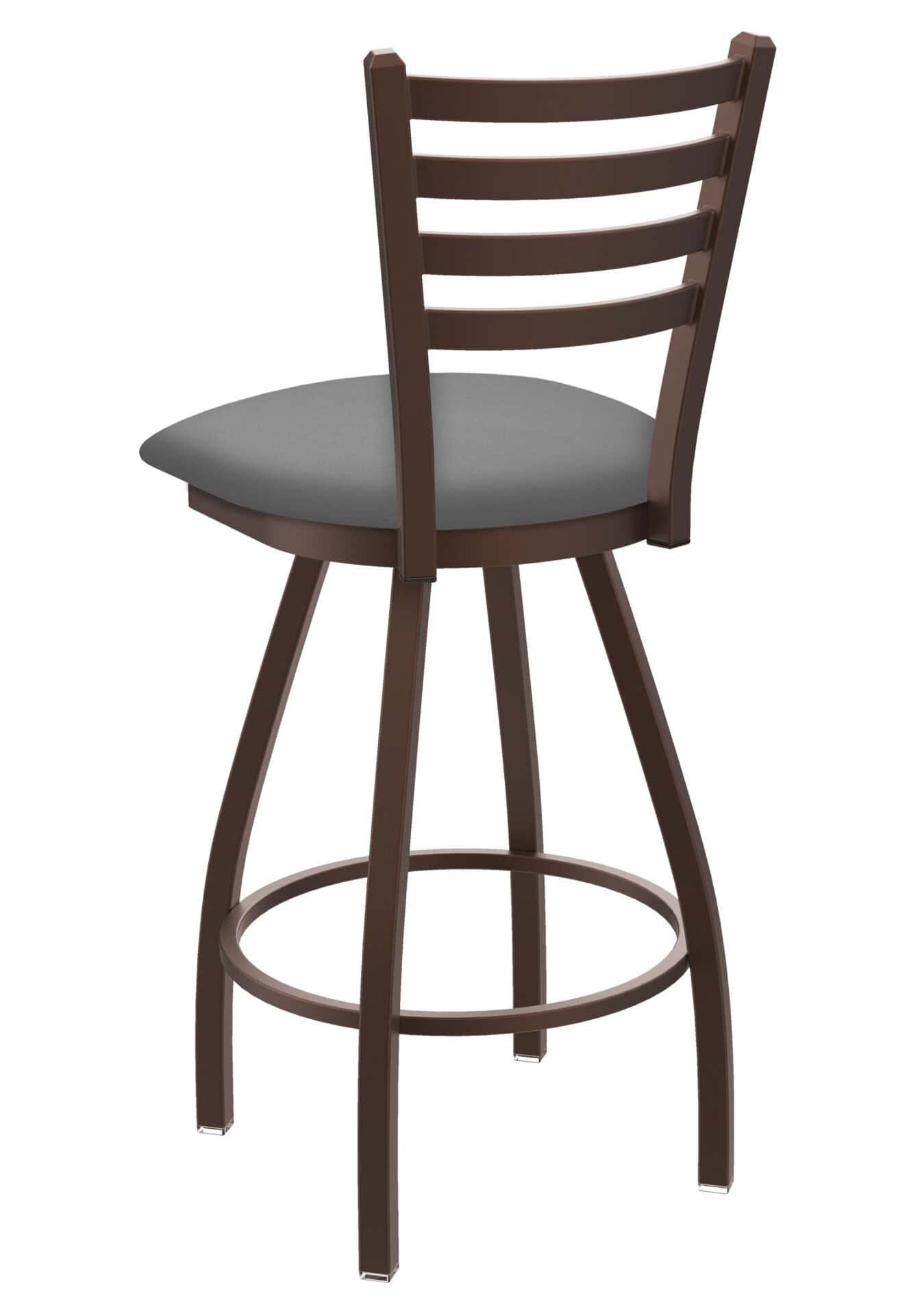 Jackie 36-Inch Extra-Tall Bar Stool with Bronze Finish and Canter Folkstone Grey Seat 2 Jackie 36-Inch Extra-Tall Bar Stool with Bronze Finish and Canter Folkstone Grey Seat - Image 2