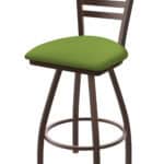 Jackie 36-Inch Extra-Tall Bar Stool with Bronze Finish and Canter Kiwi Green Seat