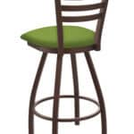 Jackie 36-Inch Extra-Tall Bar Stool with Bronze Finish and Canter Kiwi Green Seat