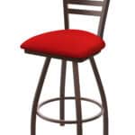 Jackie 30-Inch Bar Stool with Bronze Finish and Canter Red Seat 6 Jackie 30-Inch Bar Stool with Bronze Finish and Canter Red Seat