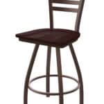 Jackie 30-Inch Bar Stool with Bronze Finish and Dark Cherry Maple Seat 6 Jackie 30-Inch Bar Stool with Bronze Finish and Dark Cherry Maple Seat