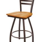 Jackie 36-Inch Extra-Tall Bar Stool with Bronze Finish and Medium Oak Seat 6 Jackie 36-Inch Extra-Tall Bar Stool with Bronze Finish and Medium Oak Seat