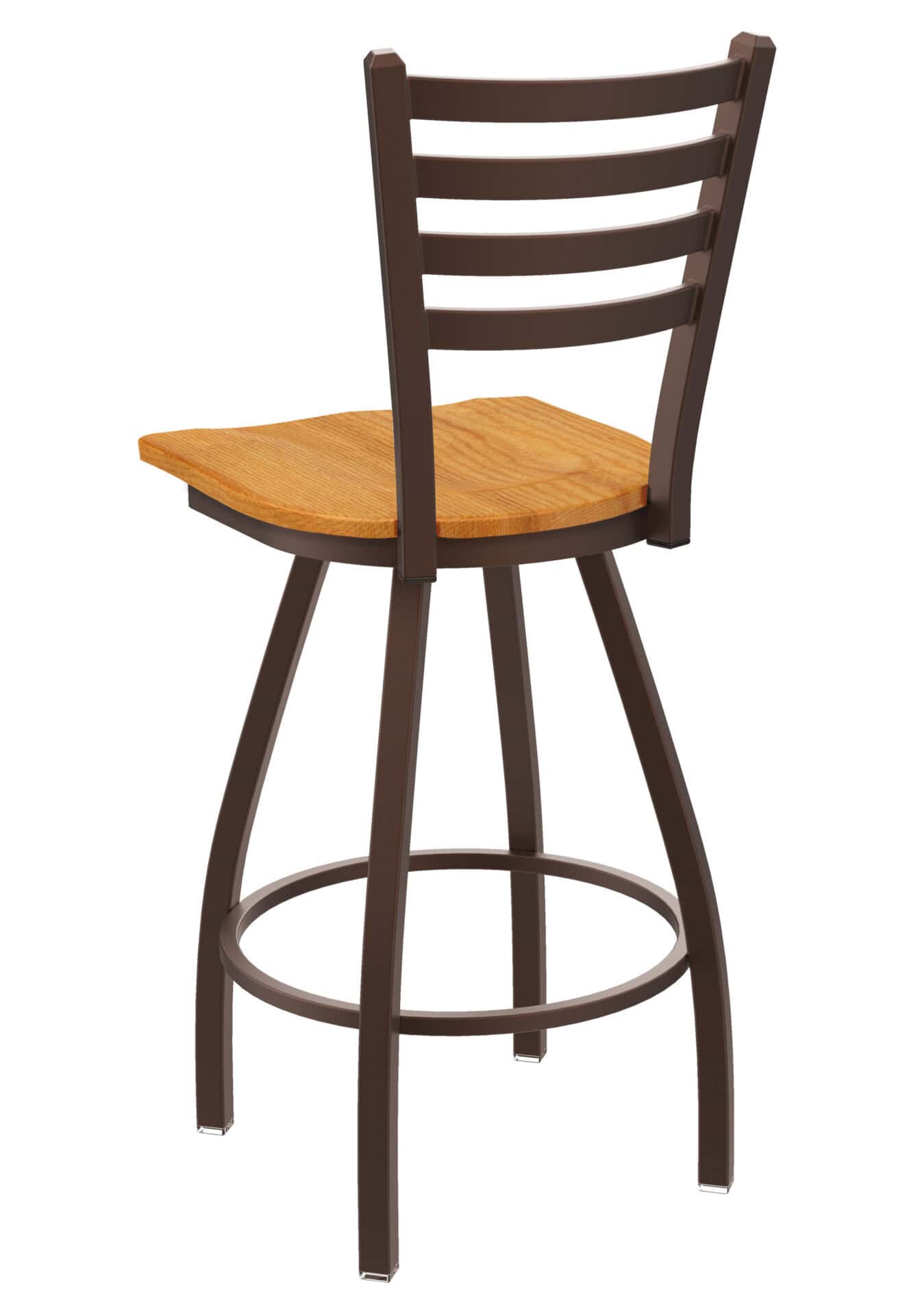 Jackie 36-Inch Extra-Tall Bar Stool with Bronze Finish and Medium Oak Seat 2 Jackie 36-Inch Extra-Tall Bar Stool with Bronze Finish and Medium Oak Seat - Image 2