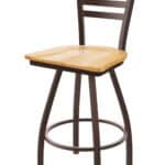 Jackie 36-Inch Extra-Tall Bar Stool with Bronze Finish and Natural Oak Seat 6 Jackie 36-Inch Extra-Tall Bar Stool with Bronze Finish and Natural Oak Seat