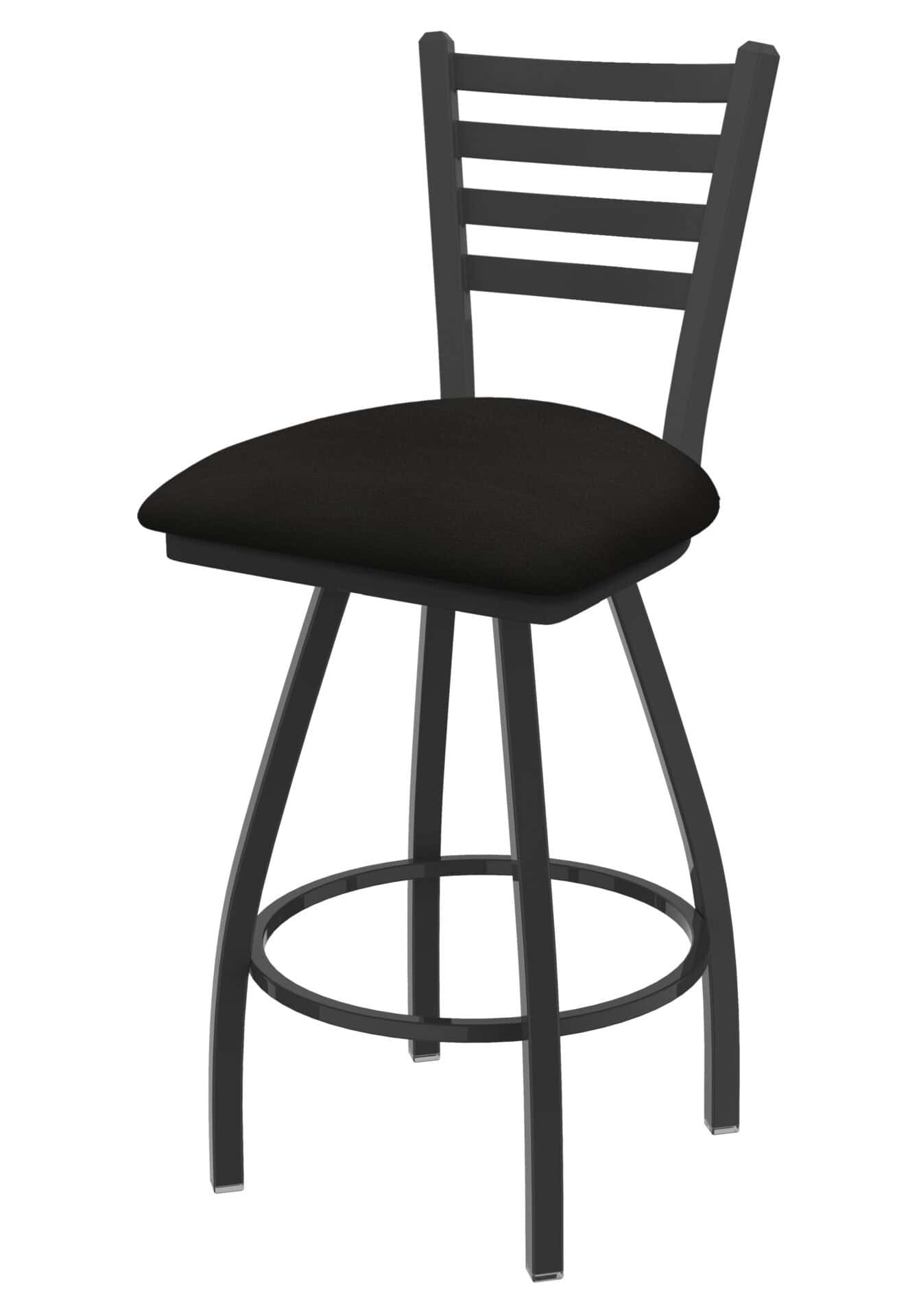 Jackie 36-Inch Extra-Tall Bar Stool with Pewter Finish and Canter Espresso Seat 1 Jackie 36-Inch Extra-Tall Bar Stool with Pewter Finish and Canter Espresso Seat