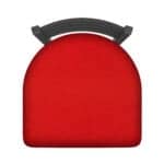 Jackie 36-Inch Extra-Tall Bar Stool with Pewter Finish and Canter Red Seat 8 Jackie 36-Inch Extra-Tall Bar Stool with Pewter Finish and Canter Red Seat