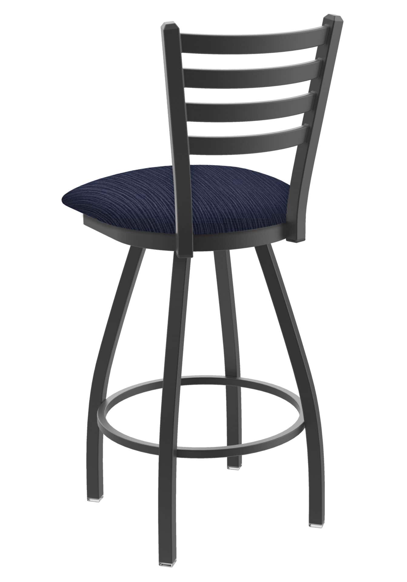 Jackie 36-Inch Extra-Tall Bar Stool with Pewter Finish and Graph Anchor Seat 2 Jackie 36-Inch Extra-Tall Bar Stool with Pewter Finish and Graph Anchor Seat - Image 2