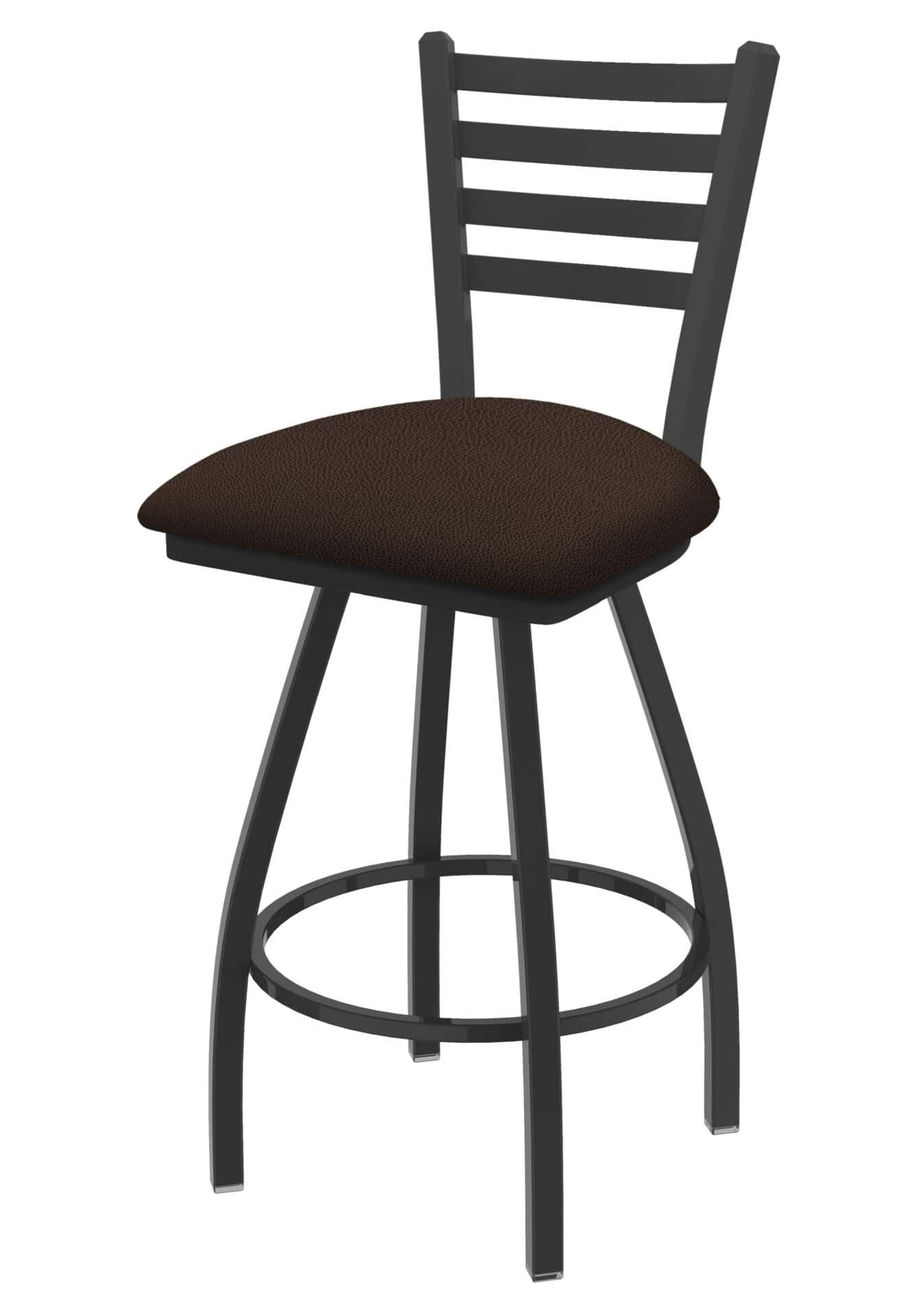 Jackie 36-Inch Extra-Tall Bar Stool with Pewter Finish and Rein Coffee Seat 1 Jackie 36-Inch Extra-Tall Bar Stool with Pewter Finish and Rein Coffee Seat