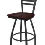 Jackie 36-Inch Extra-Tall Bar Stool with Pewter Finish and Dark Cherry Maple Seat 6 Jackie 36-Inch Extra-Tall Bar Stool with Pewter Finish and Dark Cherry Maple Seat