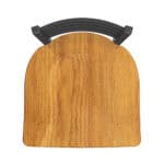 Jackie 30-Inch Bar Stool with Pewter Finish and Medium Oak Seat