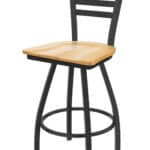 Jackie 36-Inch Extra-Tall Bar Stool with Pewter Finish and Natural Oak Seat 6 Jackie 36-Inch Extra-Tall Bar Stool with Pewter Finish and Natural Oak Seat