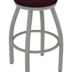 Misha 25-Inch Backless Counter Stool with Anodized Nickel Finish and Canter Bordeaux Seat 4 Misha 25-Inch Backless Counter Stool with Anodized Nickel Finish and Canter Bordeaux Seat