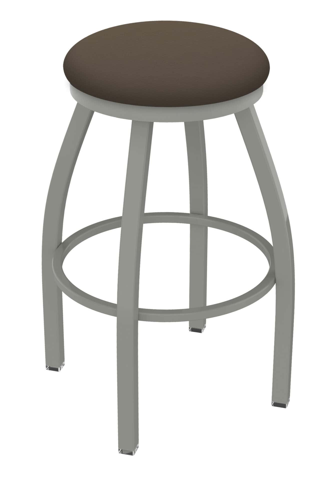 Misha 25-Inch Backless Counter Stool with Anodized Nickel Finish and Canter Earth Seat 1 Misha 25-Inch Backless Counter Stool with Anodized Nickel Finish and Canter Earth Seat