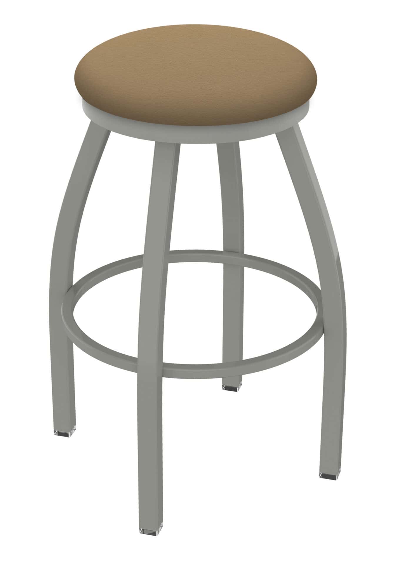 Misha 25-Inch Backless Counter Stool with Anodized Nickel Finish and Canter Sand Seat 1 Misha 25-Inch Backless Counter Stool with Anodized Nickel Finish and Canter Sand Seat
