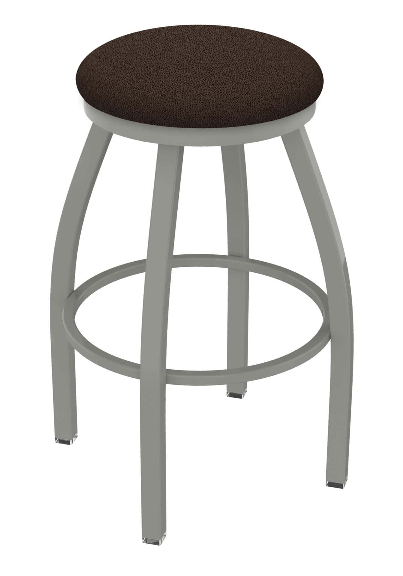 Misha 25-Inch Backless Counter Stool with Anodized Nickel Finish and Rein Coffee Seat 1 Misha 25-Inch Backless Counter Stool with Anodized Nickel Finish and Rein Coffee Seat