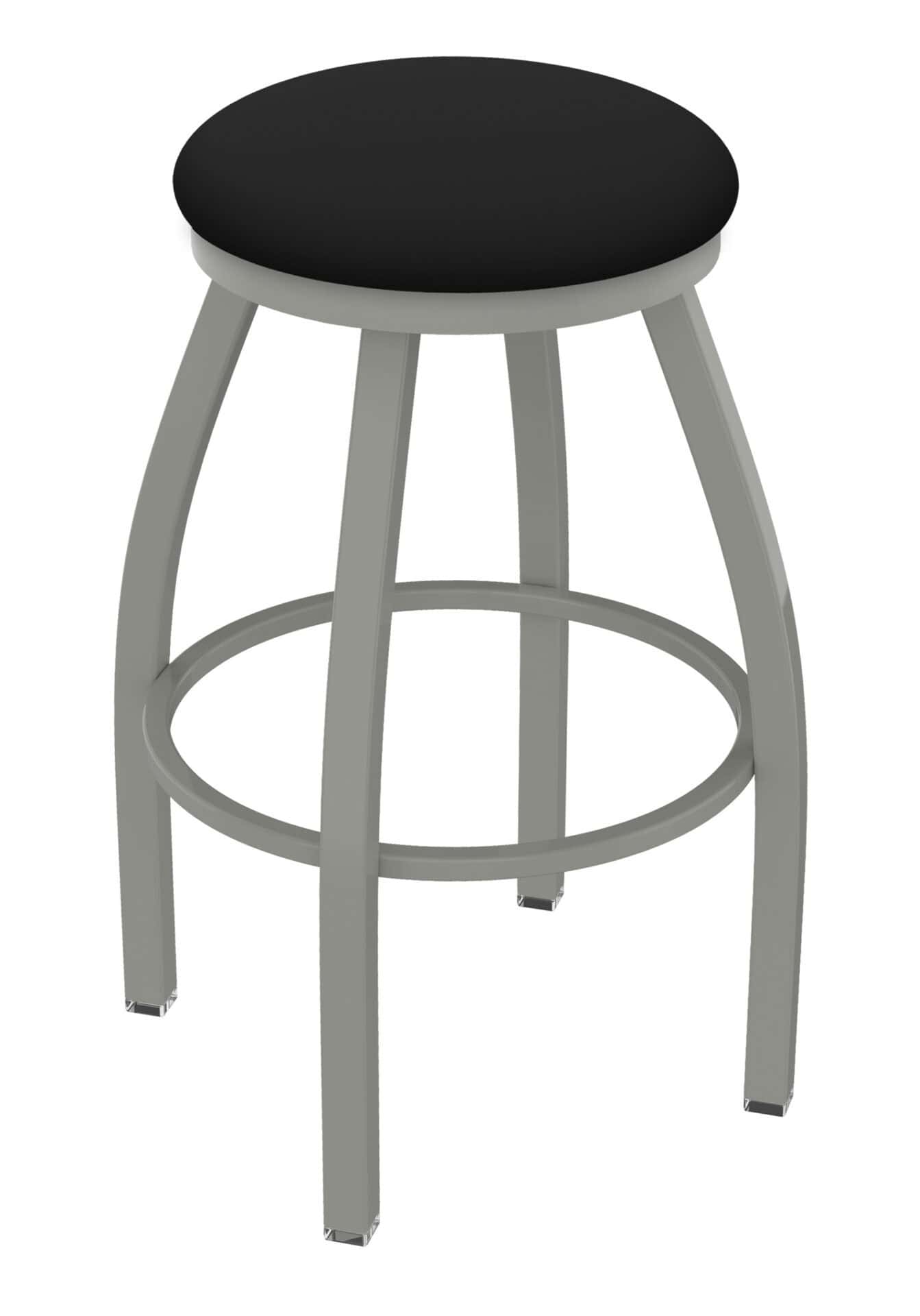 Misha 25-Inch Backless Counter Stool with Anodized Nickel Finish and Black Vinyl Seat 1 Misha 25-Inch Backless Counter Stool with Anodized Nickel Finish and Black Vinyl Seat
