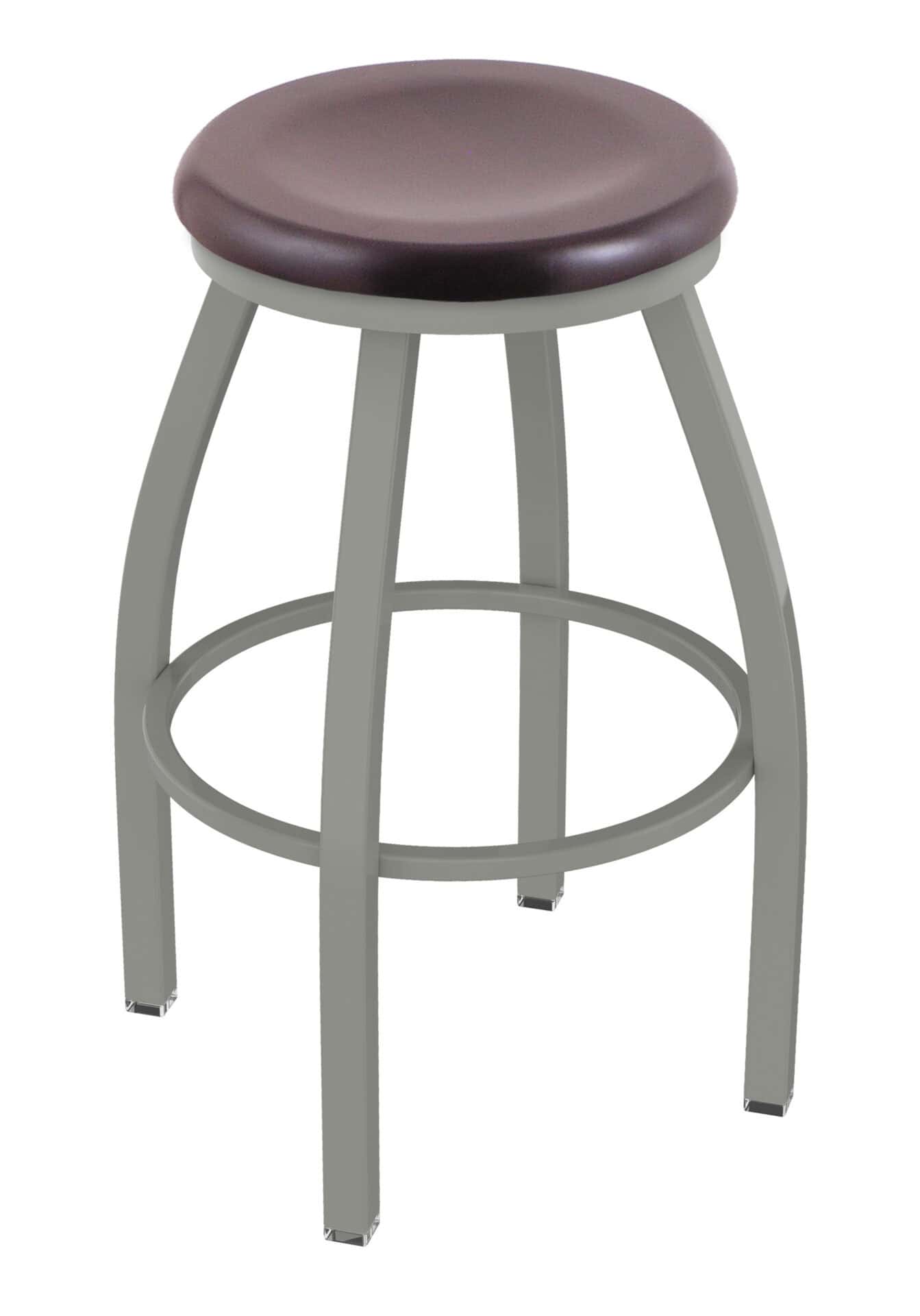 Misha 25-Inch Backless Counter Stool with Anodized Nickel Finish and Dark Cherry Maple Seat 1 Misha 25-Inch Backless Counter Stool with Anodized Nickel Finish and Dark Cherry Maple Seat