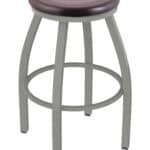 Misha 25-Inch Backless Counter Stool with Anodized Nickel Finish and Dark Cherry Maple Seat 4 Misha 25-Inch Backless Counter Stool with Anodized Nickel Finish and Dark Cherry Maple Seat